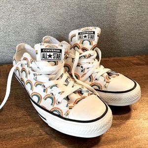 Converse rainbow shoes. Men size 7. Women size 9. Never worn.